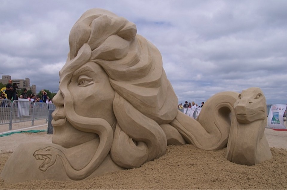 Photo of a sand sculpture