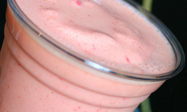 Photo of a pink smoothie