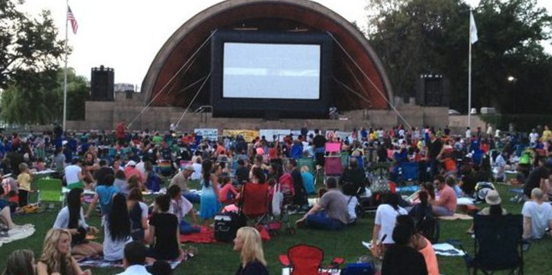 Photo of a crowd at Hatch Shell Movies