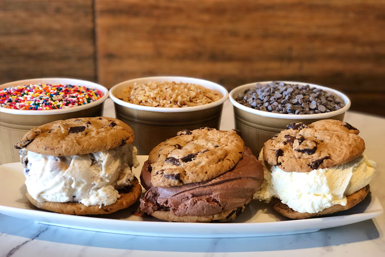 Image of a variety of cookie ice cream sandwiches